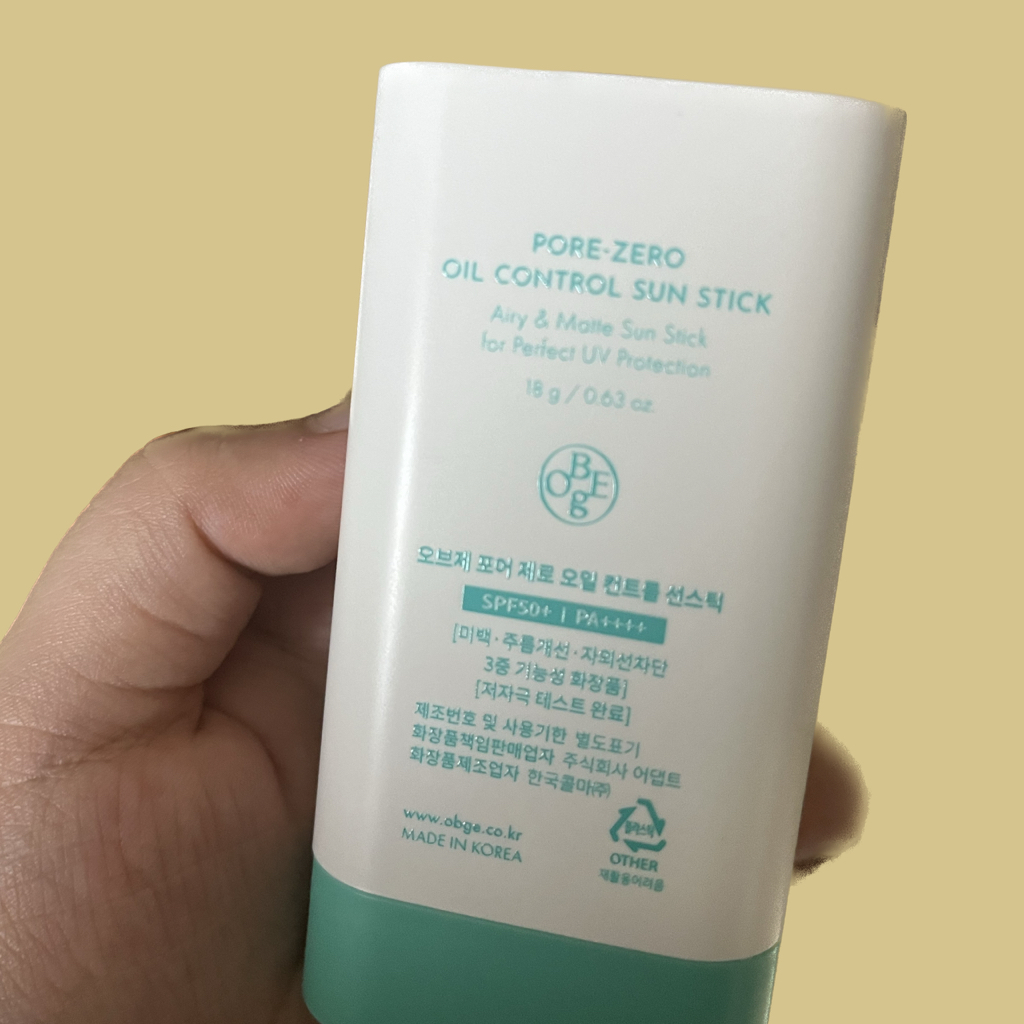 오브제 (OBgE) 포어 제로 오일 컨트롤 선스틱 [SPF50+/PA++++] review image