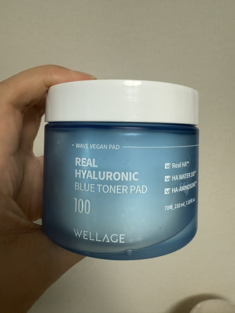 웰라쥬 (WELLAGE) 리얼 히알루로닉 블루 토너 패드 review image