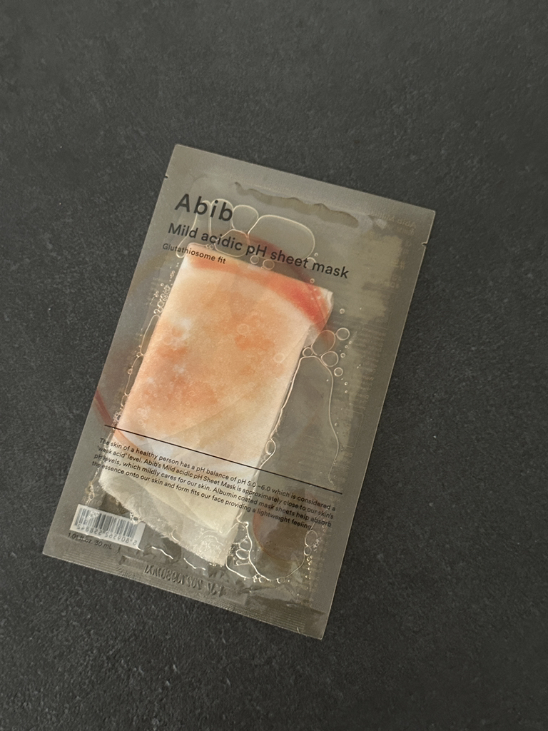 Abib Mild acidic pH sheet mask Glutathiosome fit Reviews | Hwahae