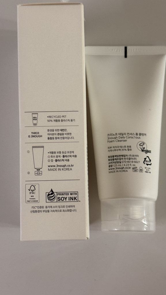 쓰리노프 (3NOUGH) 데일리 컨셔스 폼 클렌저 review image