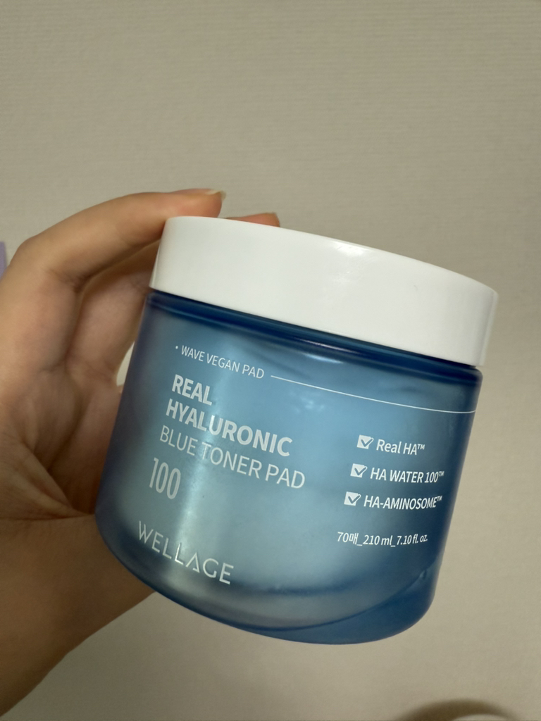 웰라쥬 (WELLAGE) 리얼 히알루로닉 블루 토너 패드 review image