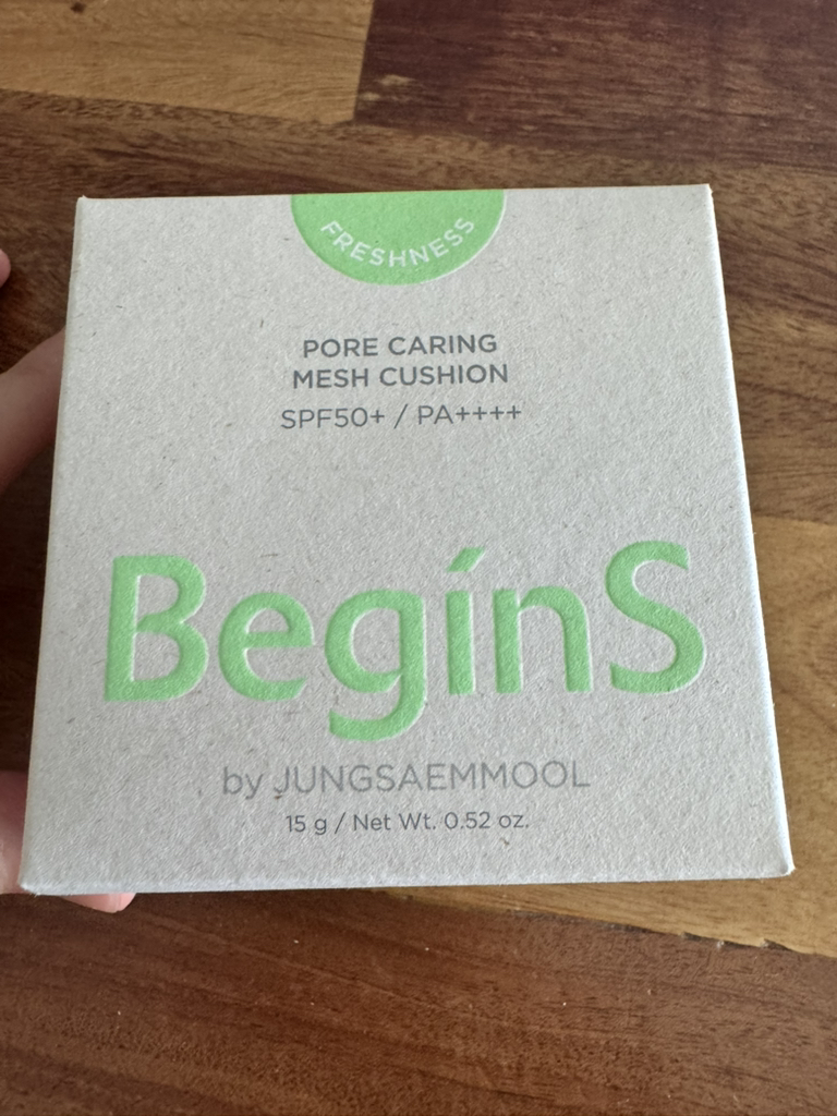 비긴스바이정샘물 (BeginSbyJUNGSAEMMOOL) 포어 케어링 메쉬 쿠션 [SPF50+/ PA++++] [17 클리어] review image