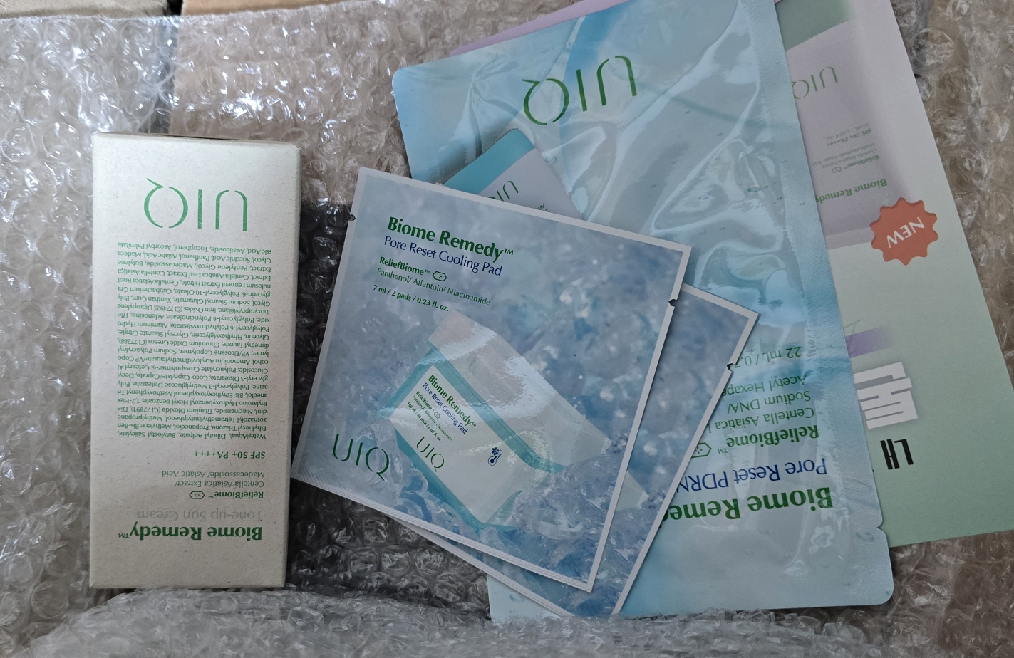 유이크 (UIQ) 바이옴 레미디 톤업 선크림 [SPF50+/PA++++] [그린] review image