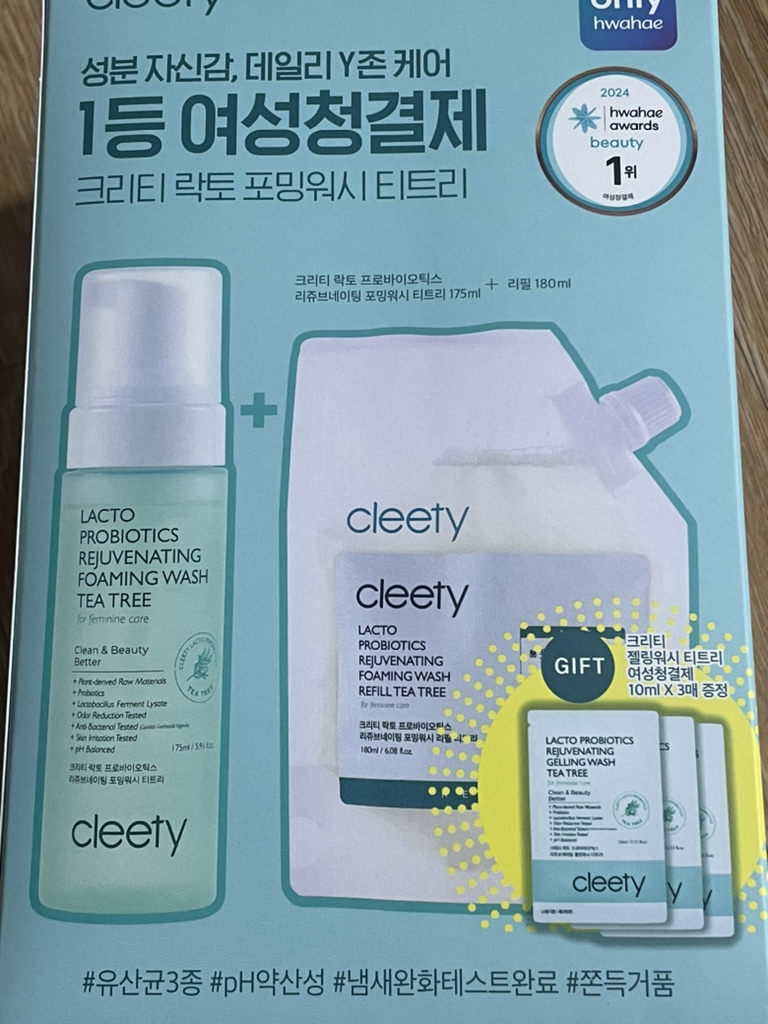 크리티 (cleety) 락토 프로바이오틱스 여성청결제 포밍워시 [티트리] review image