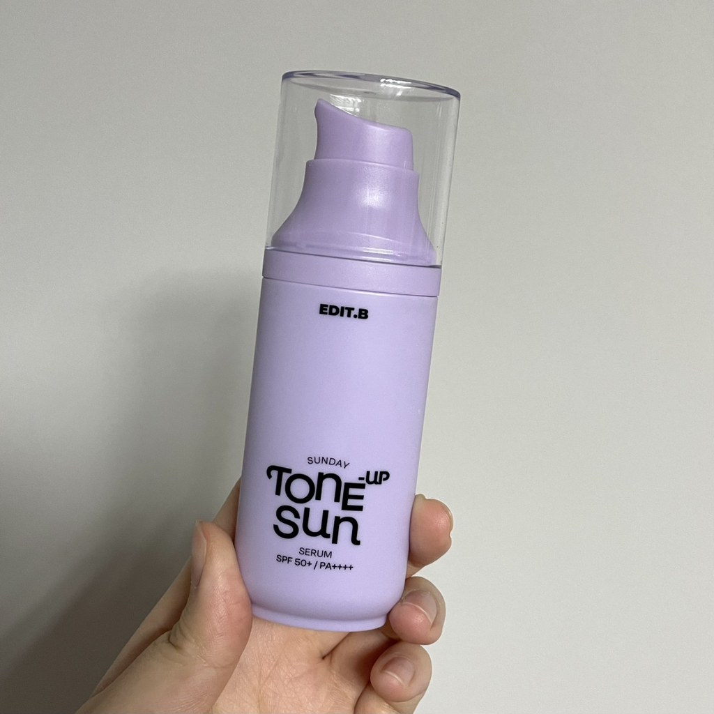 EDIT.B Sunday Sun Serum [SPF50+/PA++++] [Tone Up/Purple] review image