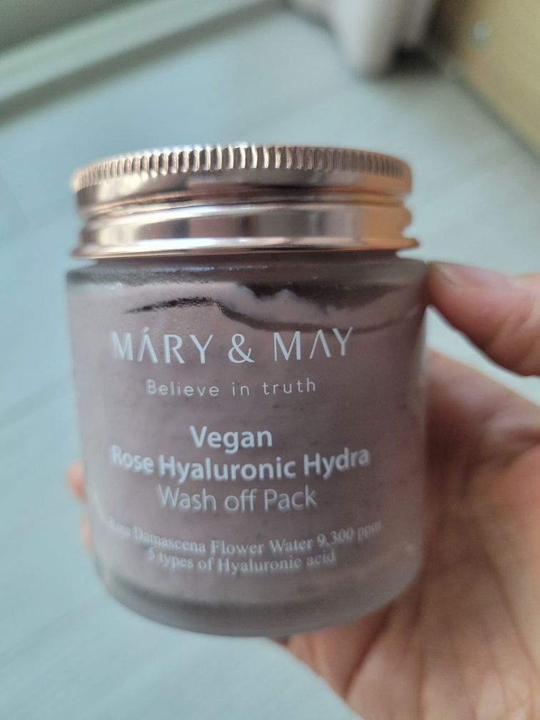 마리엔메이 (MARY&MAY) 비건 로즈 히알루로닉 하이드라 워시오프팩 review image
