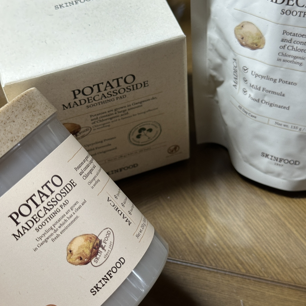 스킨푸드 (SKINFOOD) 포테이토 마데카소사이드 수딩 패드 review image