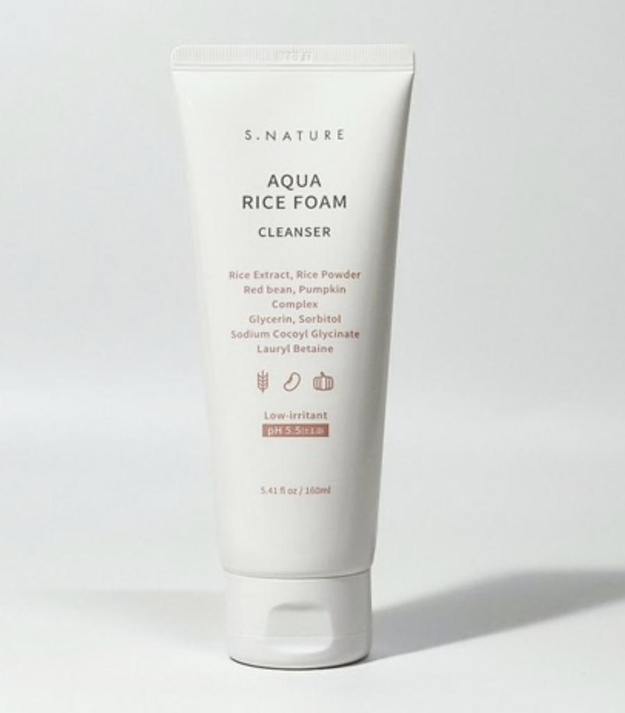 S.NATURE Aqua Rice Espuma Limpiadora Suavemente Ácida review image