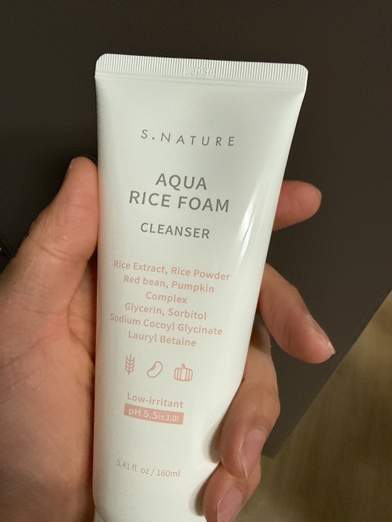 S.NATURE Aqua Rice Acidic Cleansing Foam review image
