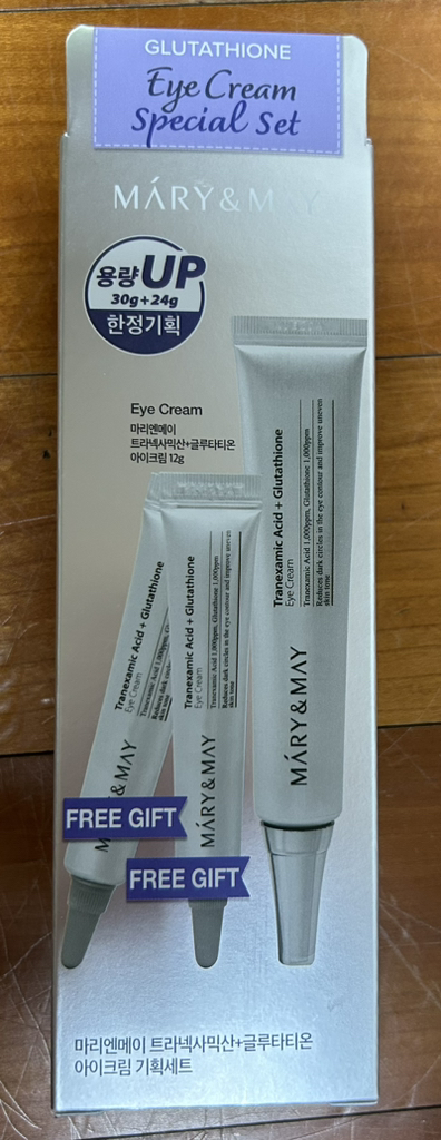mary and may glutathione eye cream review TRANEXAMIC ACID AND 000 ppm of tranexamic acid and glutathione Mary & May Tranexamic Acid