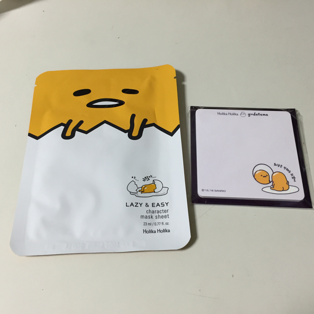 홀리카홀리카 (HOLIKAHOLIKA) 구데타마 게을러도 괜찮아 에디션 캐릭터 마스크 시트 review image