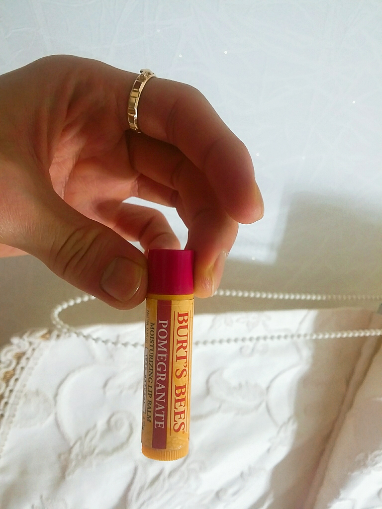 Real user review photo of Replenishing Lip Balm with Pomegranate Oil