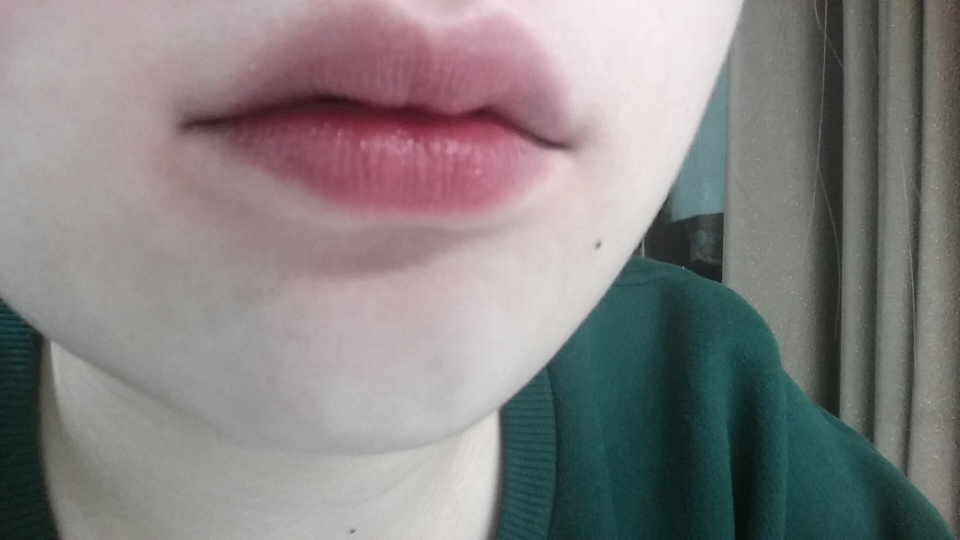 Real user review photo of One Day Tattoo Tint [No. 01 Vampire Red] (Permanent Lip Tint)