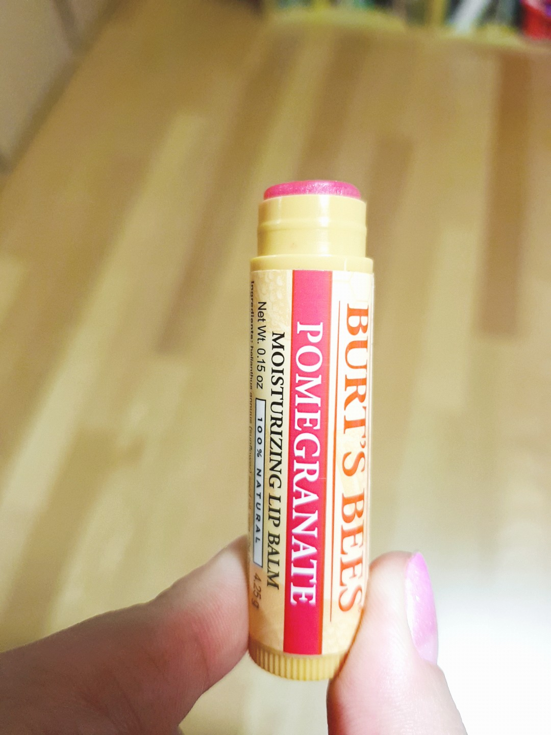 Real user review photo of Replenishing Lip Balm with Pomegranate Oil