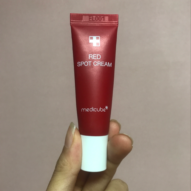 Real user review photo of red spot cream