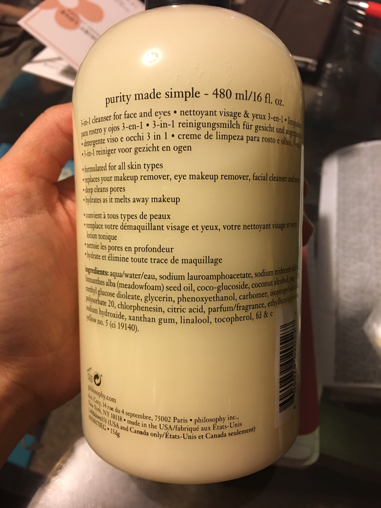 Real user review photo of Purity Made Simple 3 in 1 Cleanser for Face and Eyes