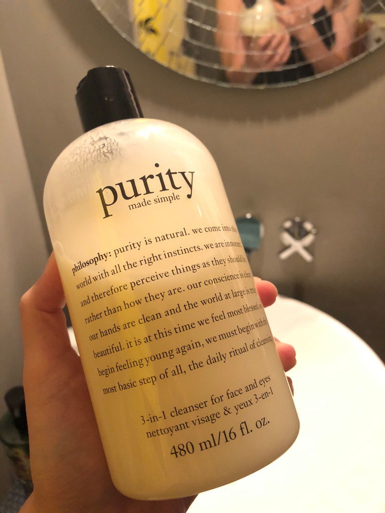 Real user review photo of Purity Made Simple 3 in 1 Cleanser for Face and Eyes