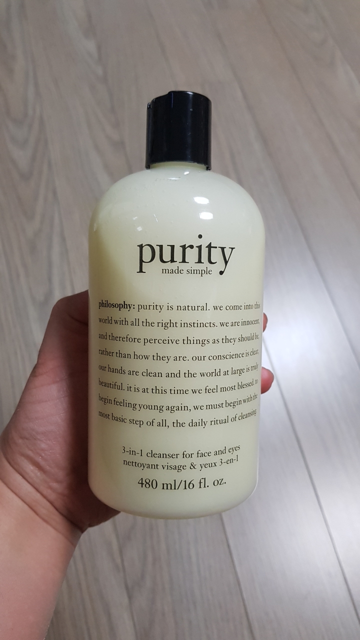 Real user review photo of Purity Made Simple 3 in 1 Cleanser for Face and Eyes