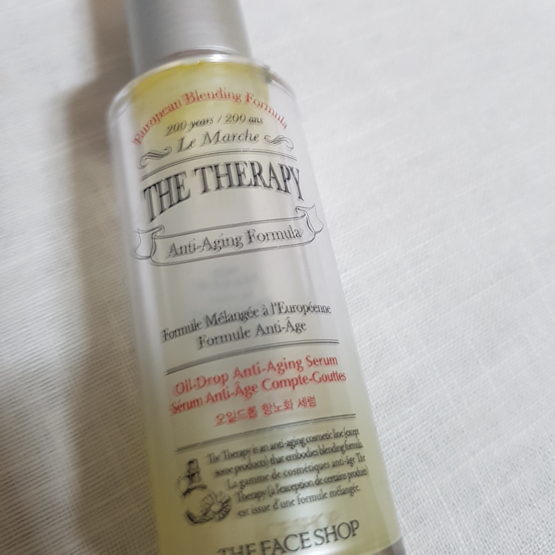 Real user review photo of The Therapy Oil Drop Anti-Aging Serum