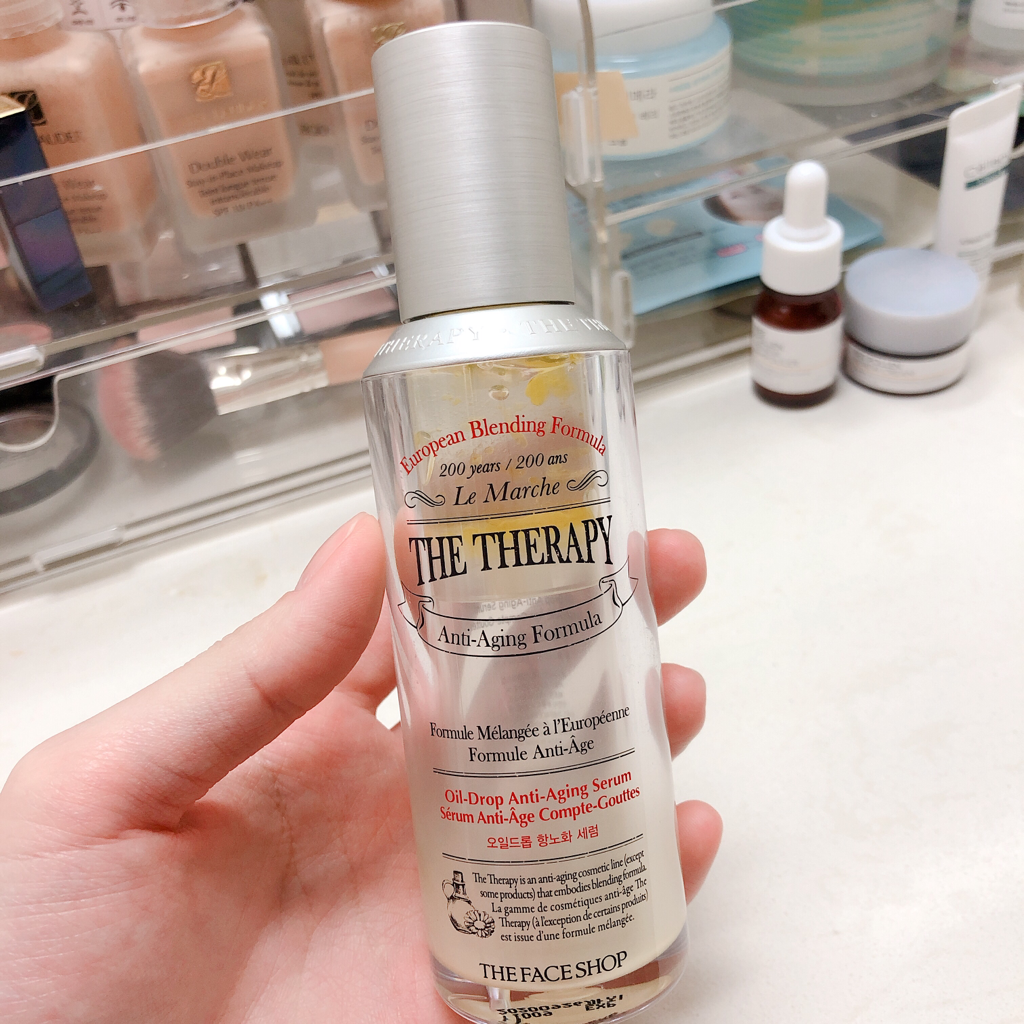 Real user review photo of The Therapy Oil Drop Anti-Aging Serum