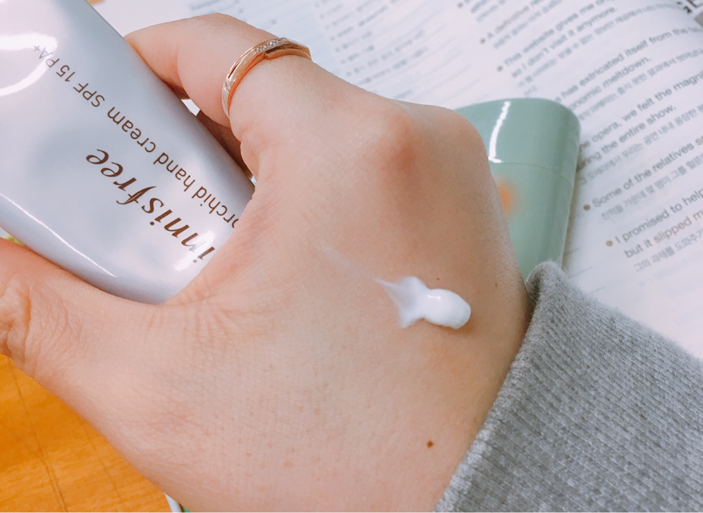 Real user review photo of Jeju Orchid Hand Cream [SPF15/PA+]