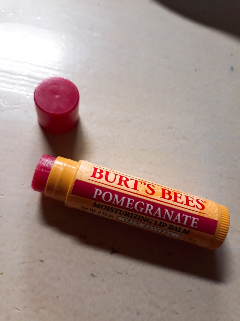 Real user review photo of Replenishing Lip Balm with Pomegranate Oil