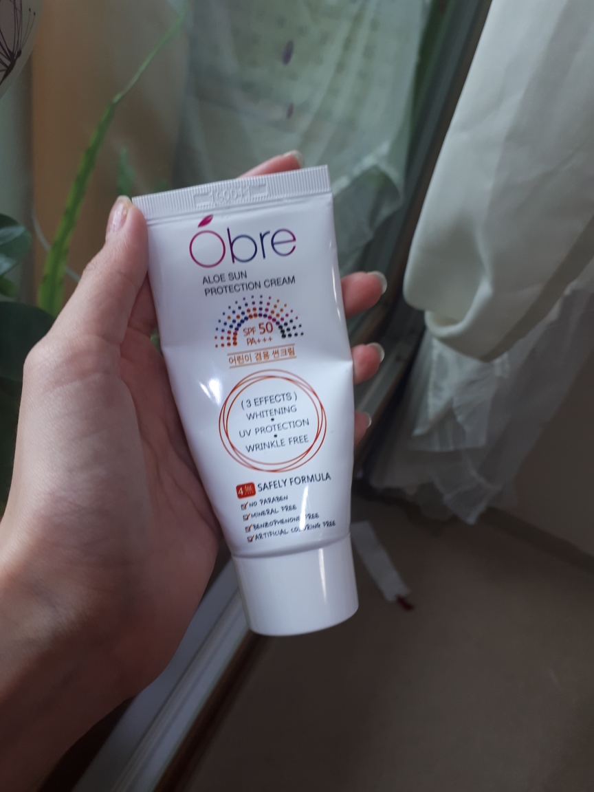 Real user review photo of Aloe Sun Protection Cream [SPF50+/PA+++]