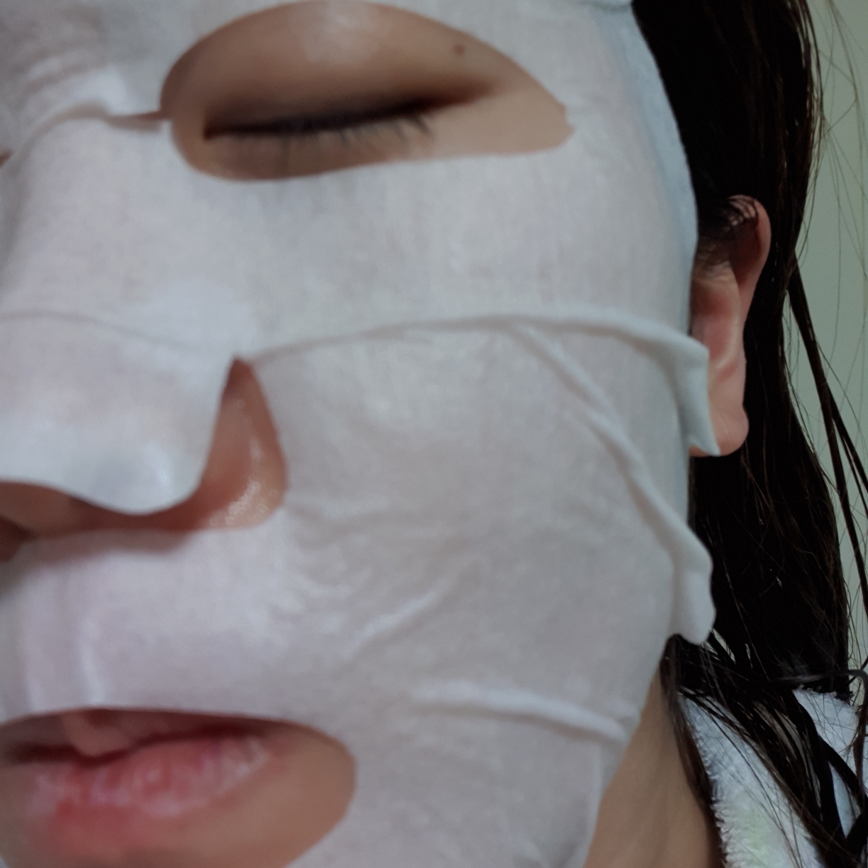Real user review photo of 10 PM 2-step soothing mask [STEP 1 microfine photo correction sheet]