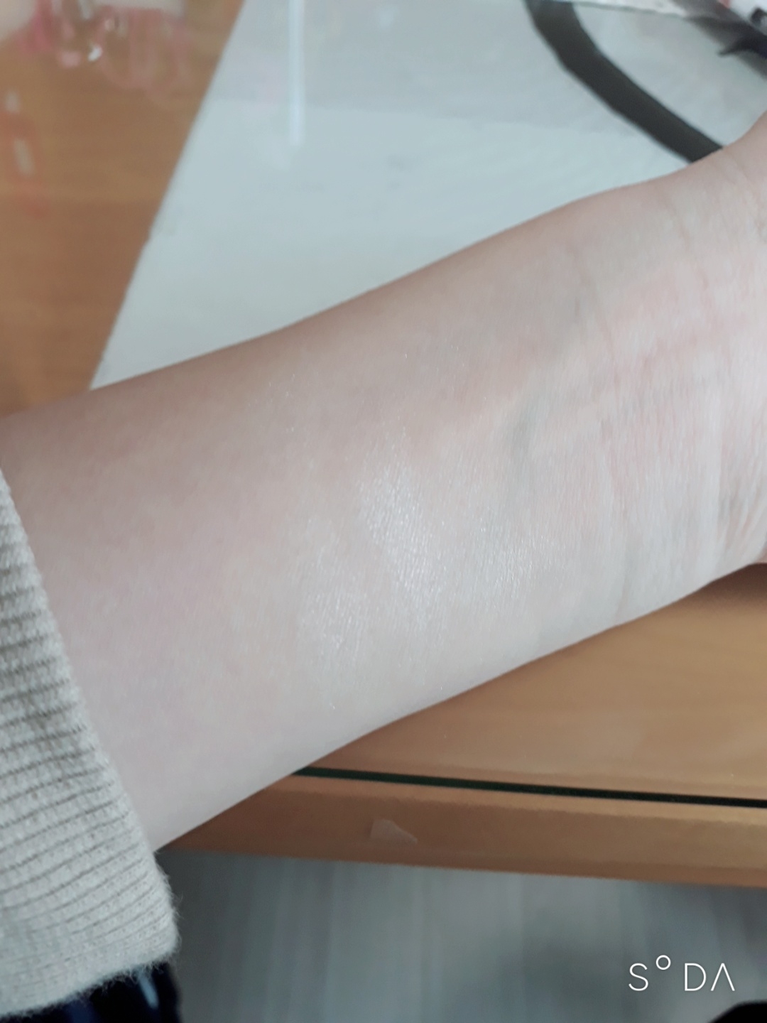 Real user review photo of Peach Baby Like Highlighter