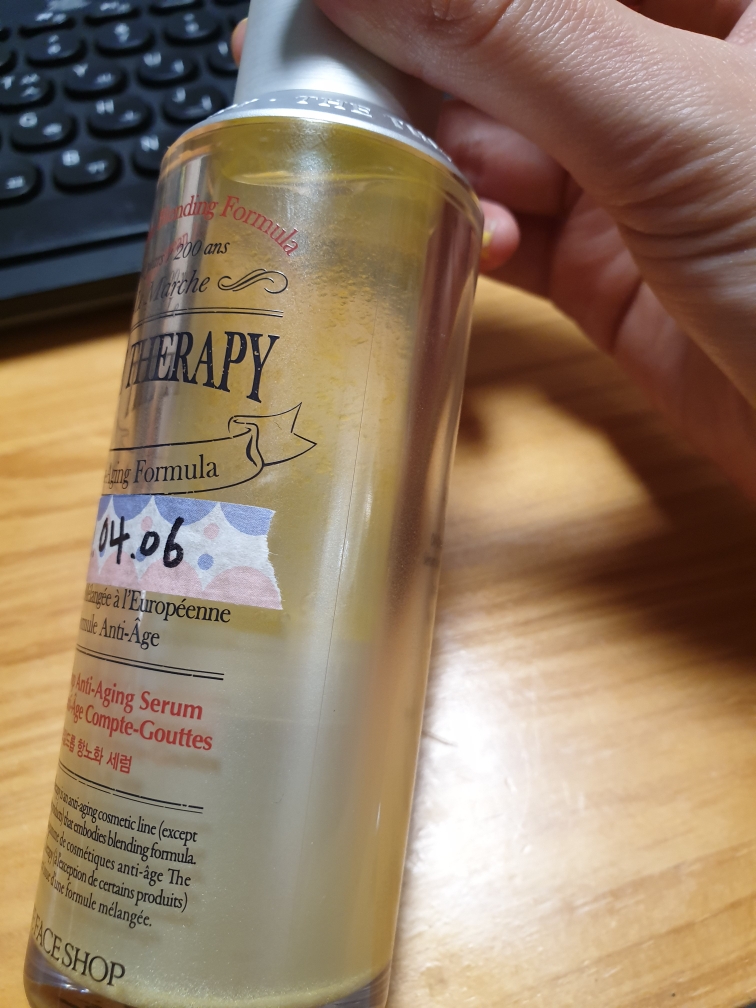 Real user review photo of The Therapy Oil Drop Anti-Aging Serum