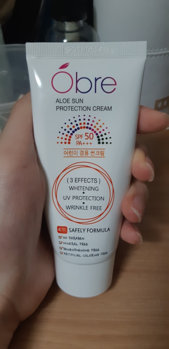 Real user review photo of Aloe Sun Protection Cream [SPF50+/PA+++]