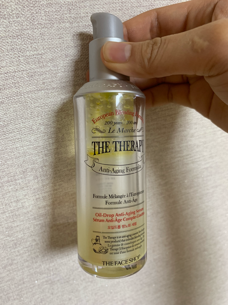 Real user review photo of The Therapy Oil Drop Anti-Aging Serum