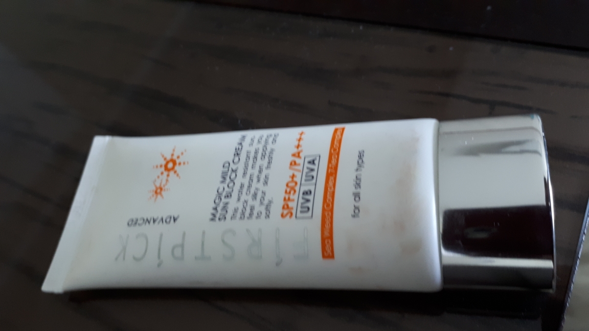 Real user review photo of Magic Mild Sun Block Cream [SPF50+/PA+++]