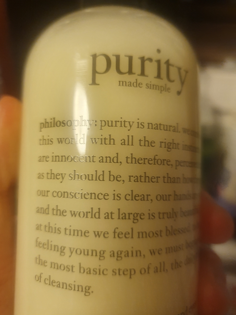 Real user review photo of Purity Made Simple 3 in 1 Cleanser for Face and Eyes
