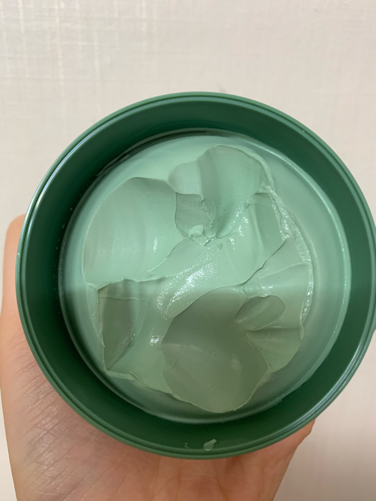 Real user review photo of Jeju Matcha Clay Pack