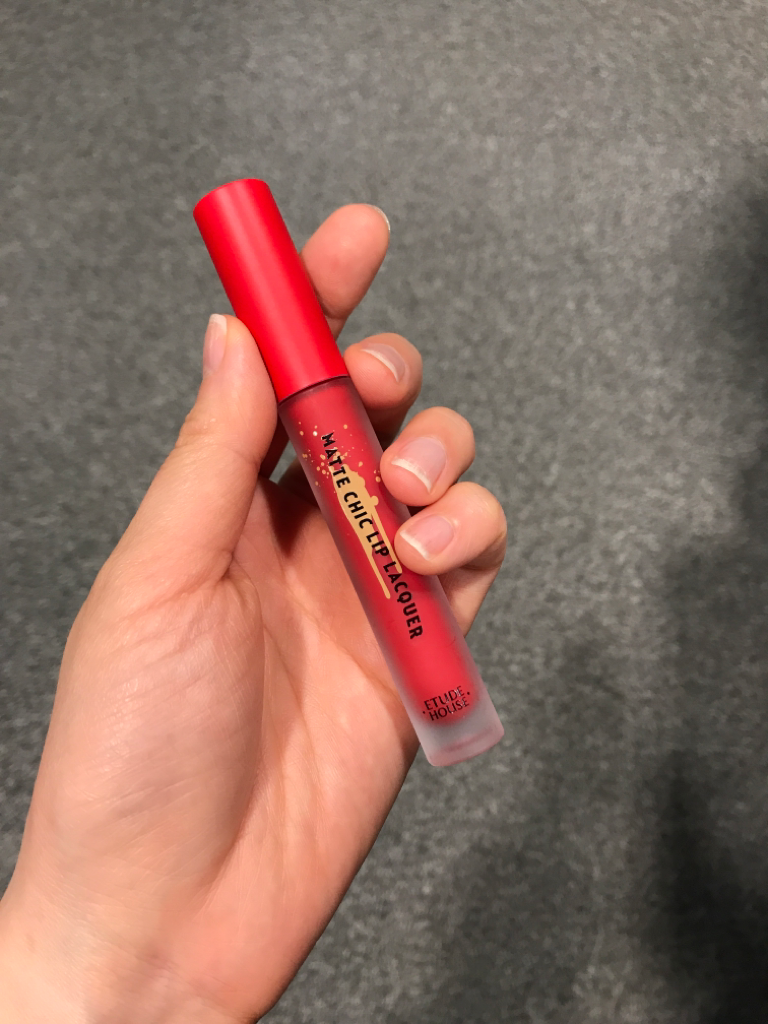 Real user review photo of Matt Chic Lip Lacquer [OR201 Refreshing Grapefruit]