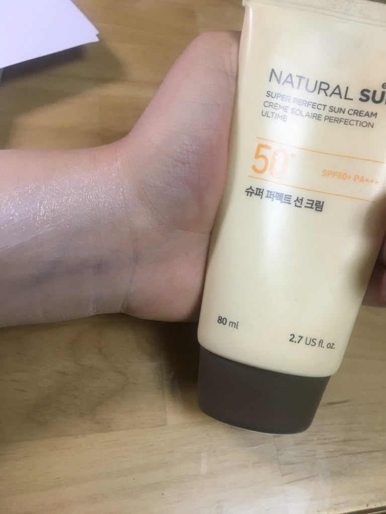 Real user review photo of Natural Sun Eco Super Perfect Sun Cream [SPF50+/PA+++]