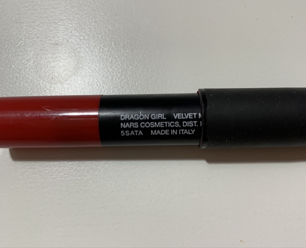 Real user review photo of Velvet Matte Lip Pencil [Dragon Girl]