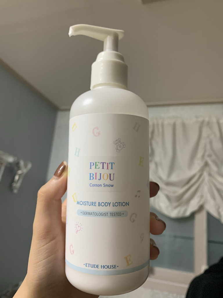 Real user review photo of Petit Bijou Cotton Snow Moisture Body Lotion