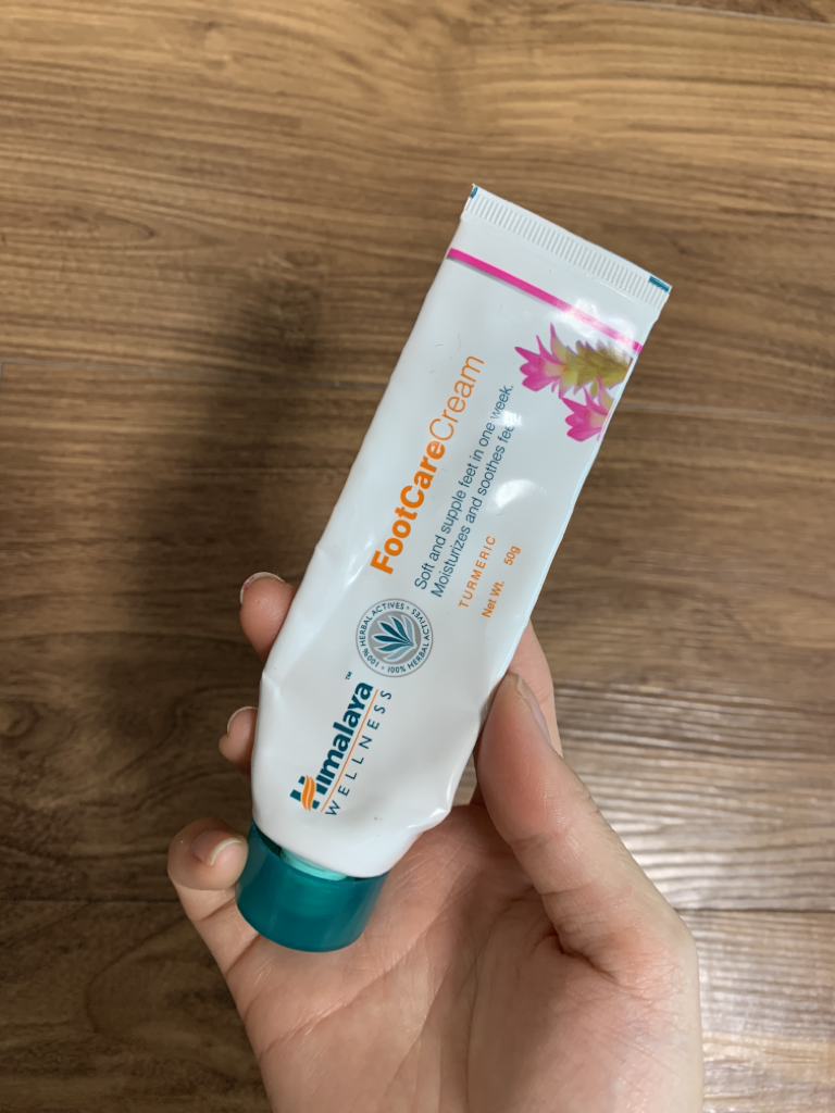 Real user review photo of foot care cream