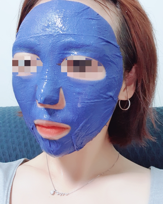 蔚蓝微纤维面膜包的真实用户使用照片