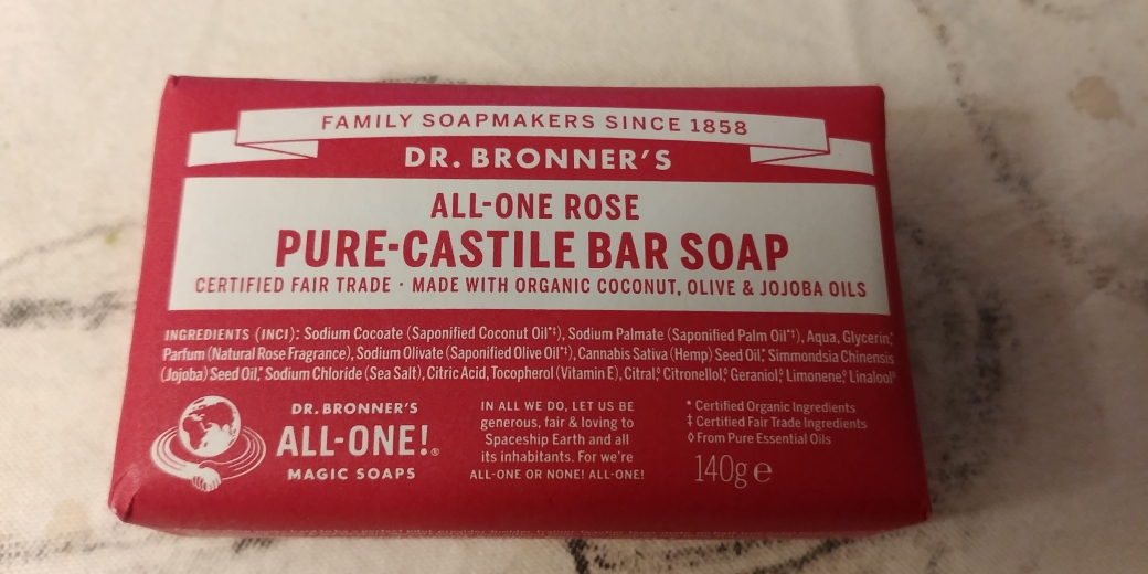 DR.BRONNER'S 玫瑰纯净卡斯蒂尔肥皂 common.review image