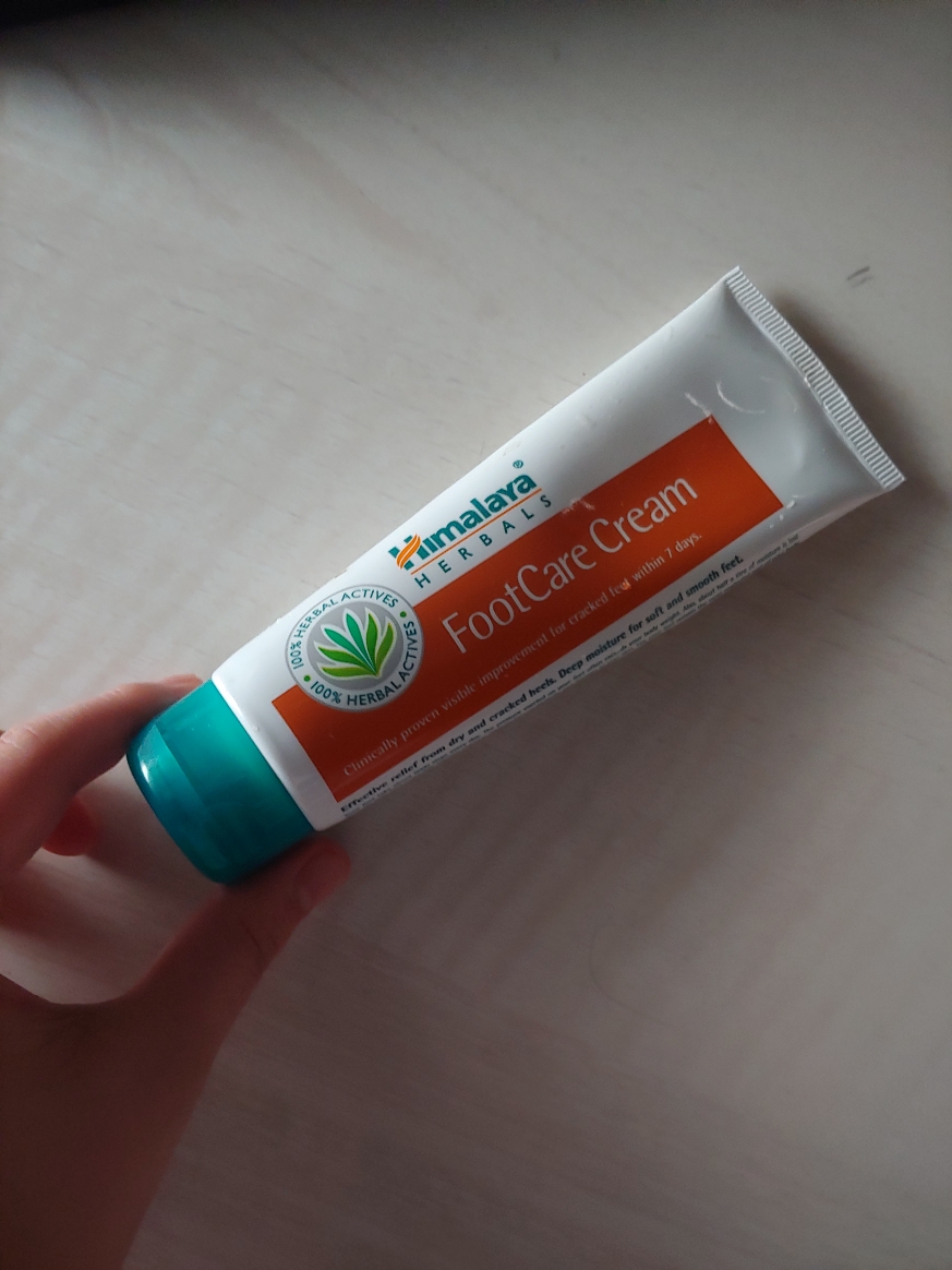 Real user review photo of foot care cream