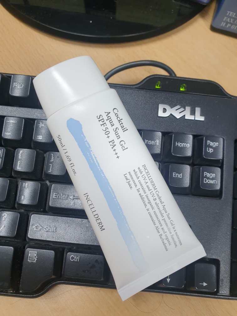Real user review photo of Cocktail Aqua Sun Gel [SPF50+/PA+++]