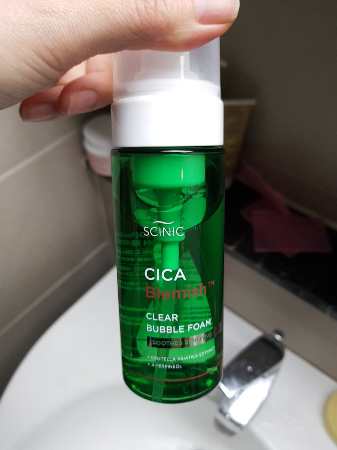 Real user review photo of Cica Blemish Clear Bubble Foam