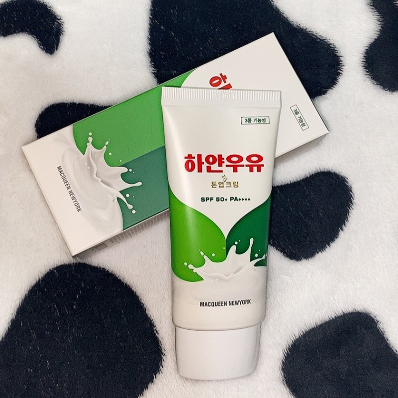 맥퀸뉴욕 (MACQUEENNEWYORK) 하얀우유 톤업 선크림 [SPF50+/PA++++] review image