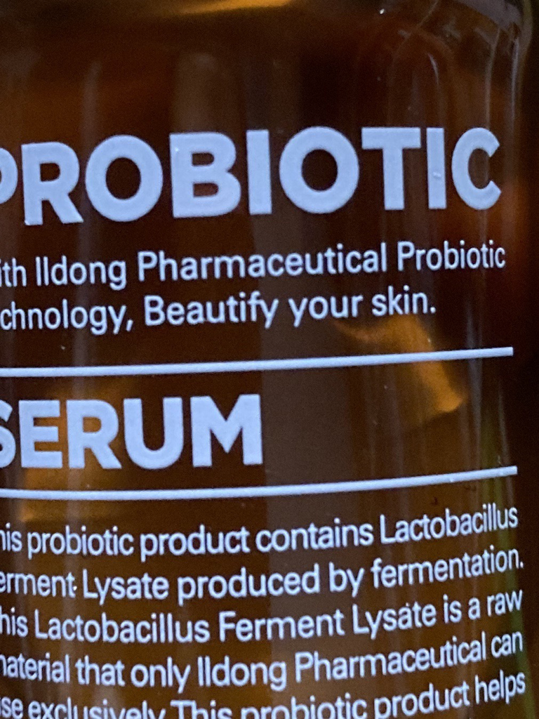 Real user review photo of probiotic serum
