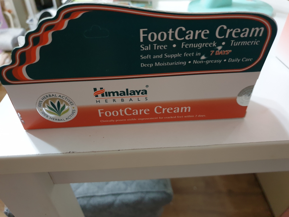 Real user review photo of foot care cream