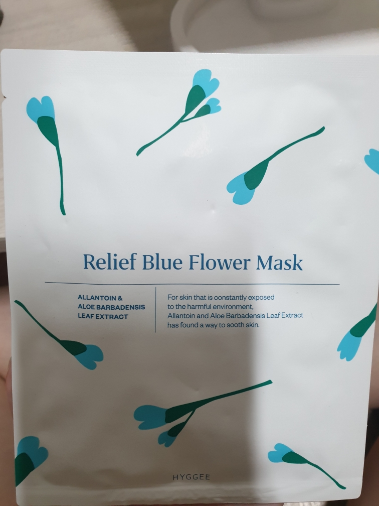 蓝花舒缓面膜的真实用户使用照片
