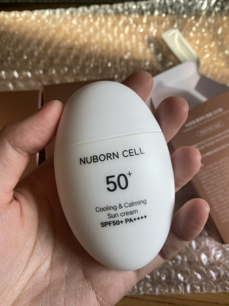 Real user review photo of NUBORN CELL Cooling & Calming Sun Cream [SPF50+/PA++++]